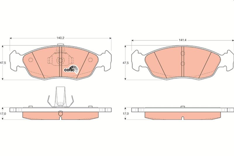 set placute frana,frana disc - TRW