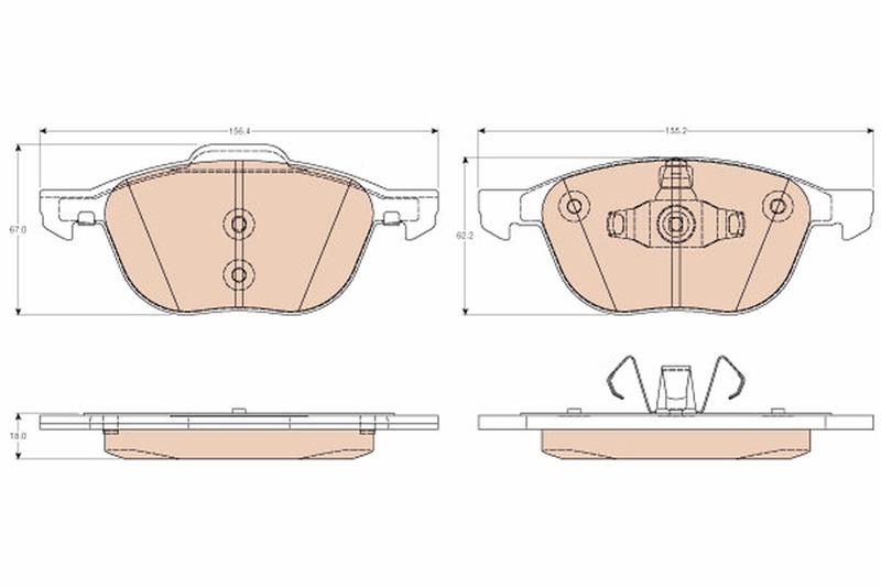 set placute frana,frana disc - TRW