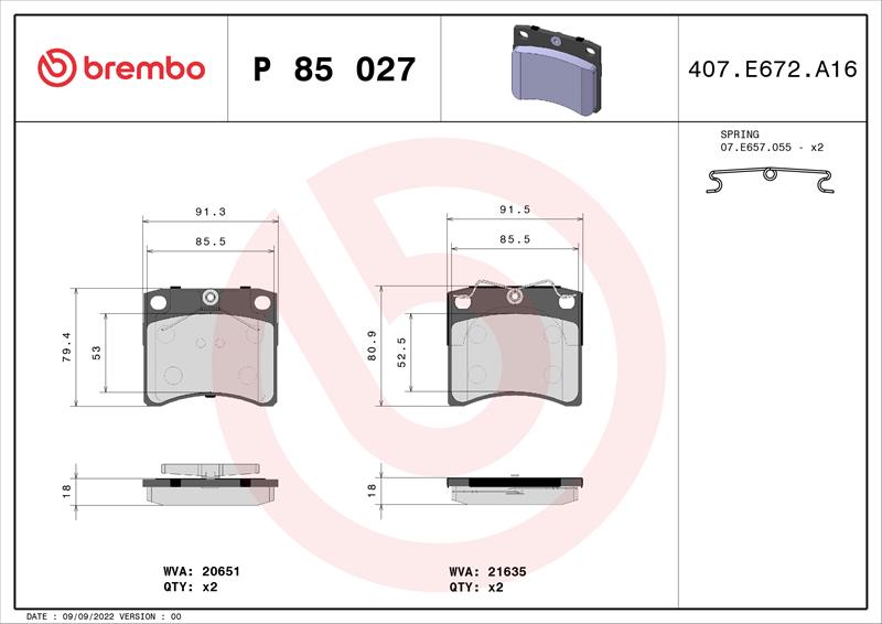 set placute frana,frana disc - BREMBO