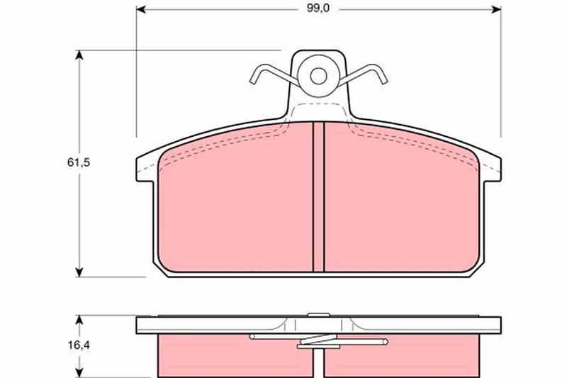 set placute frana,frana disc - TRW
