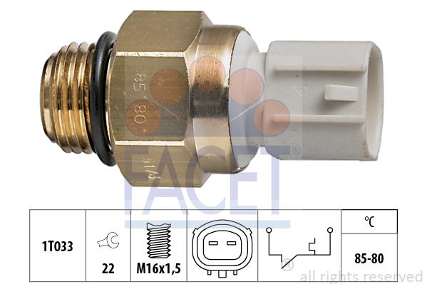 Comutator temperatura, ventilator radiator - FACET