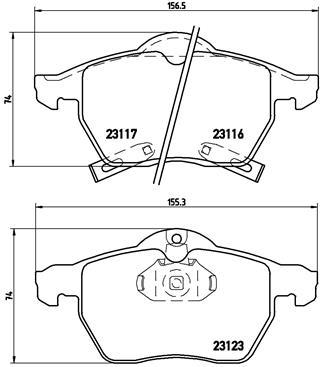 set placute frana,frana disc - BREMBO