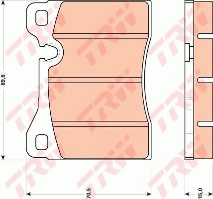 set placute frana,frana disc - TRW