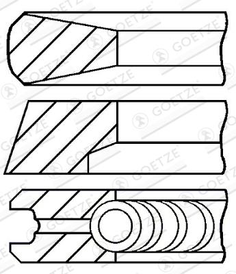 Set segmenti piston - GOETZE ENGINE