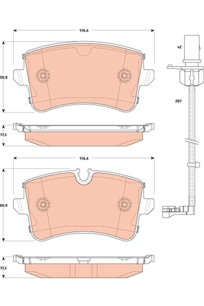 set placute frana,frana disc - TRW