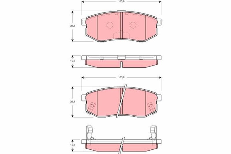 set placute frana,frana disc - TRW
