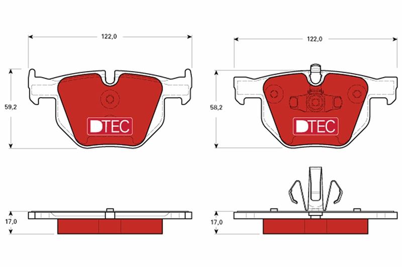 set placute frana,frana disc - TRW