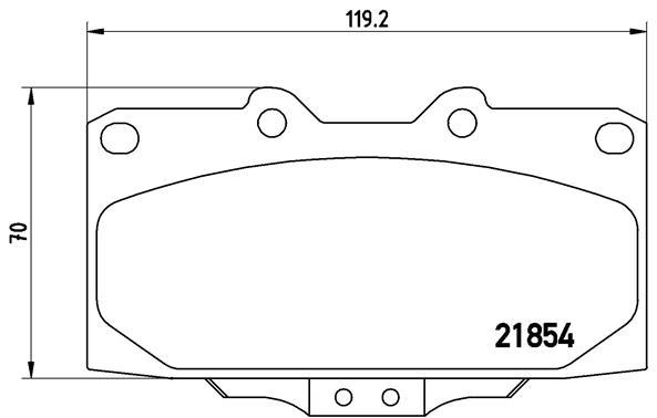 set placute frana,frana disc - BREMBO