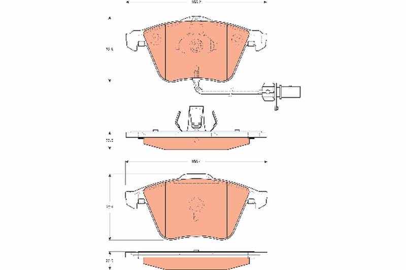 set placute frana,frana disc - TRW