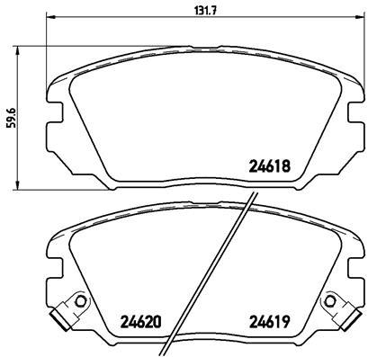 set placute frana,frana disc - BREMBO