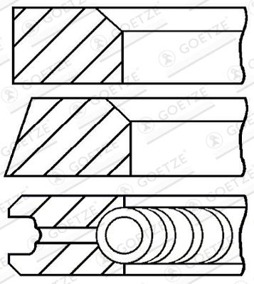 Set segmenti piston - GOETZE ENGINE