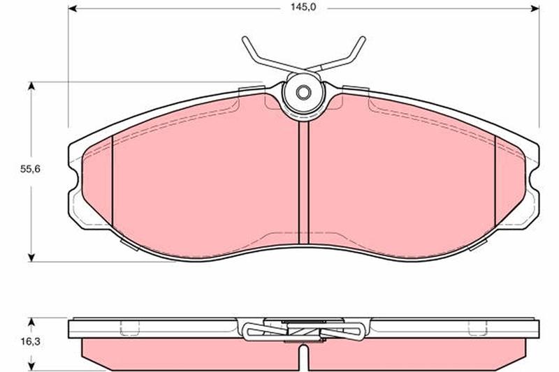 set placute frana,frana disc - TRW