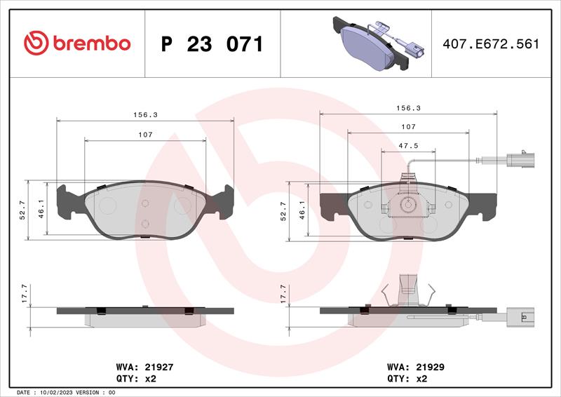 set placute frana,frana disc - BREMBO