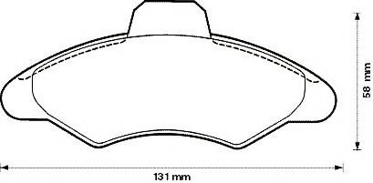 set placute frana,frana disc - BREMBO