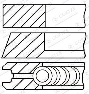 Set segmenti piston - GOETZE ENGINE
