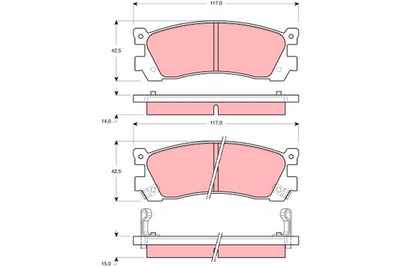 set placute frana,frana disc - TRW