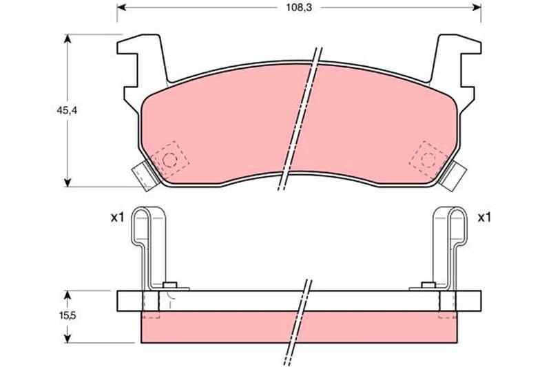 set placute frana,frana disc - TRW