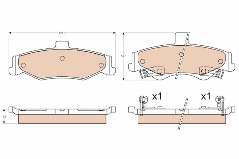 set placute frana,frana disc - TRW