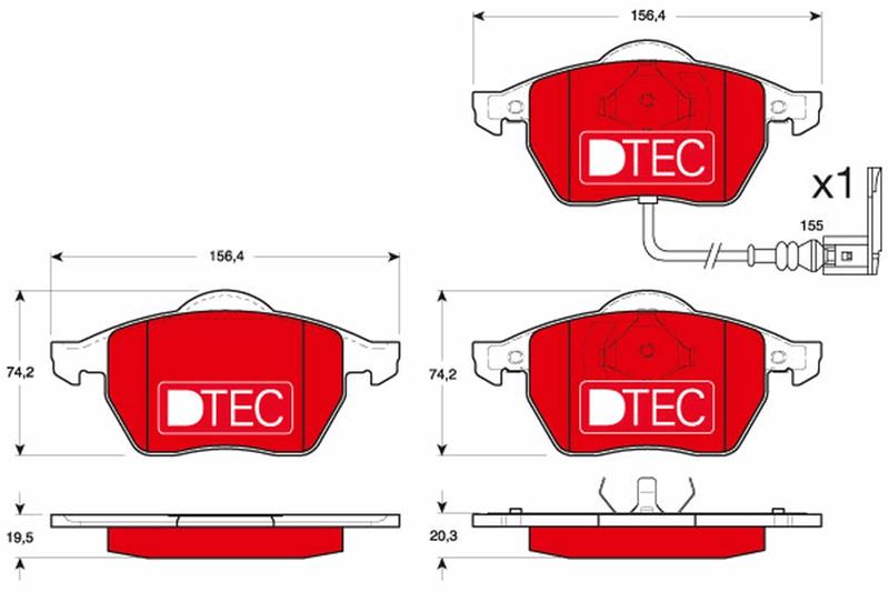 set placute frana,frana disc - TRW