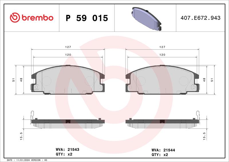 set placute frana,frana disc - BREMBO