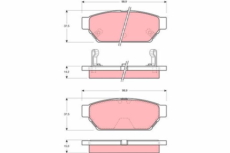 set placute frana,frana disc - TRW