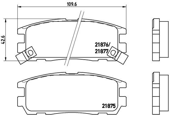 set placute frana,frana disc - BREMBO