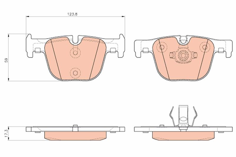 set placute frana,frana disc - TRW
