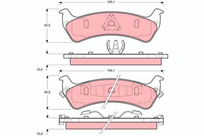 set placute frana,frana disc - TRW