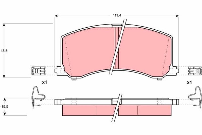 set placute frana,frana disc - TRW
