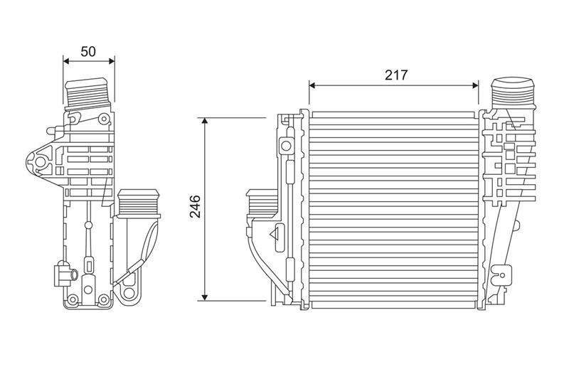 Intercooler, compresor - VALEO