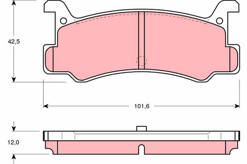 set placute frana,frana disc - TRW