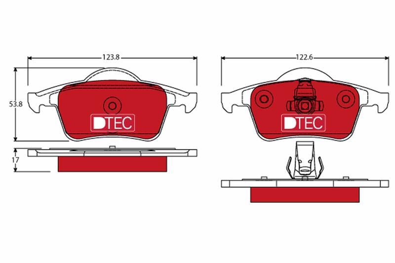 set placute frana,frana disc - TRW