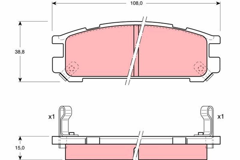 set placute frana,frana disc - TRW