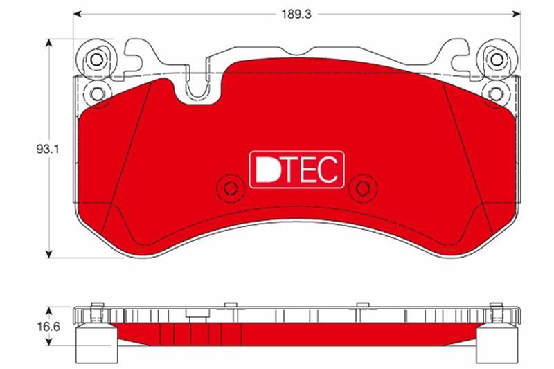 set placute frana,frana disc - TRW