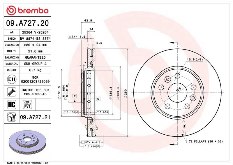 Disc frana - BREMBO