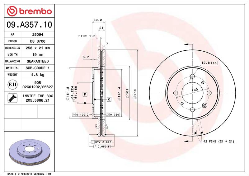 Disc frana - BREMBO