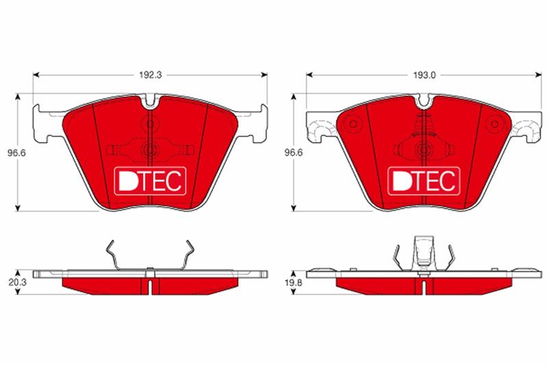 set placute frana,frana disc - TRW