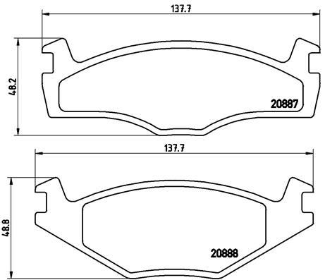 set placute frana,frana disc - BREMBO