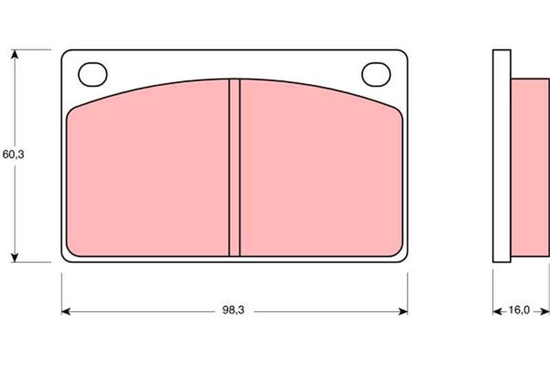set placute frana,frana disc - TRW
