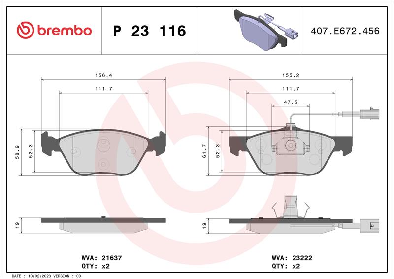 set placute frana,frana disc - BREMBO