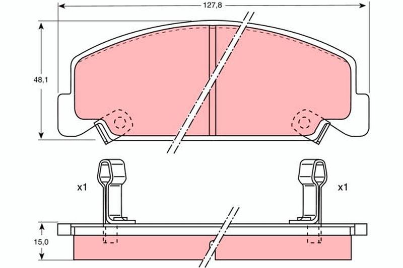 set placute frana,frana disc - TRW