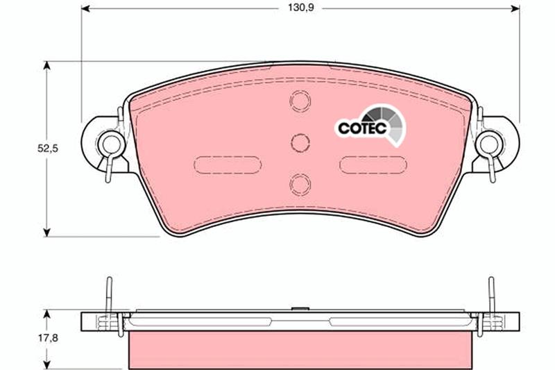 set placute frana,frana disc - TRW