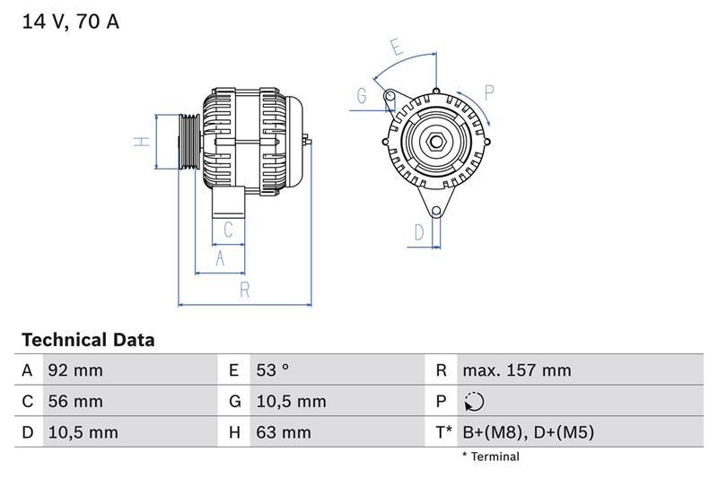 Generator / Alternator - BOSCH