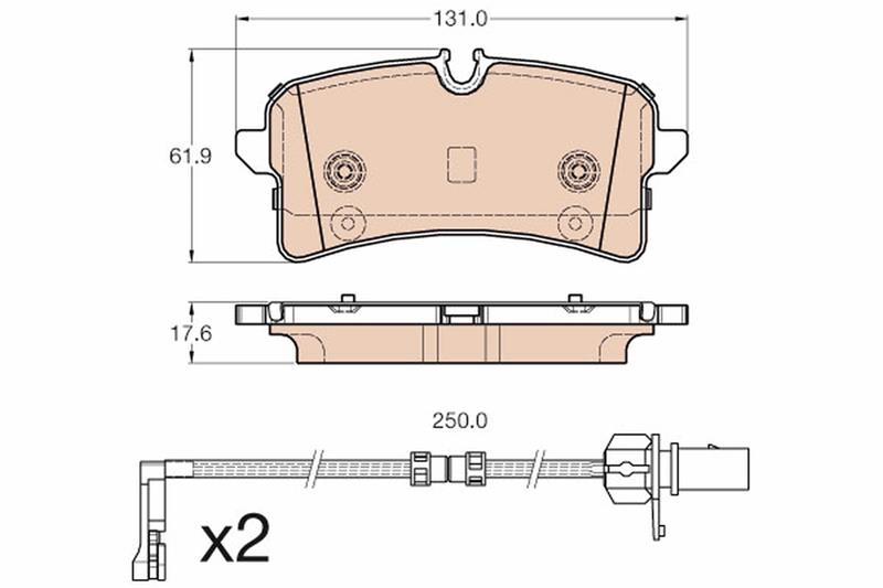 set placute frana,frana disc - TRW
