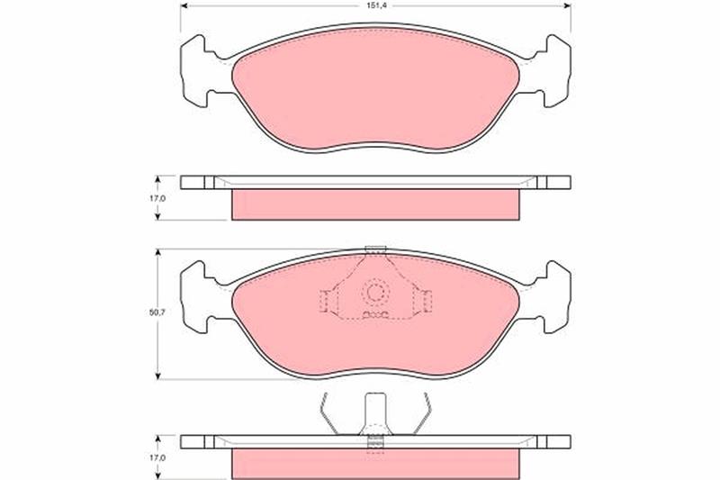 set placute frana,frana disc - TRW