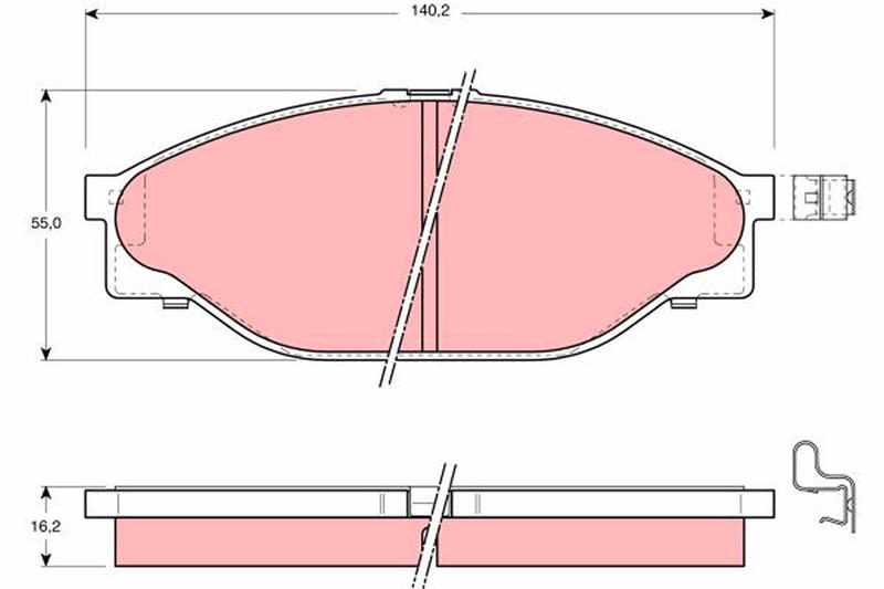 set placute frana,frana disc - TRW