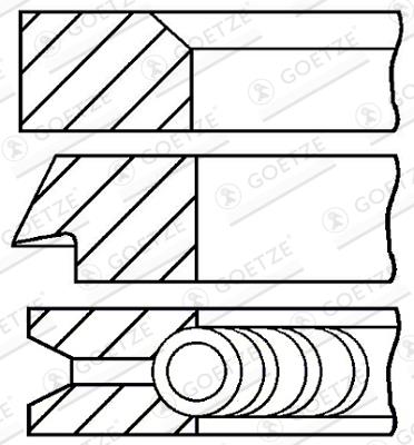 Set segmenti piston - GOETZE ENGINE