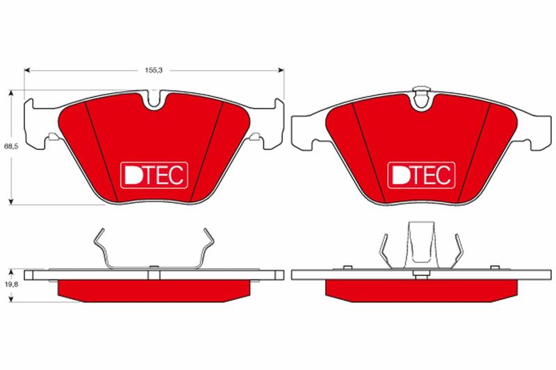 set placute frana,frana disc - TRW