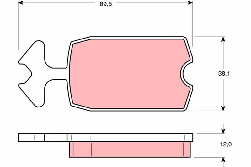 set placute frana,frana disc - TRW