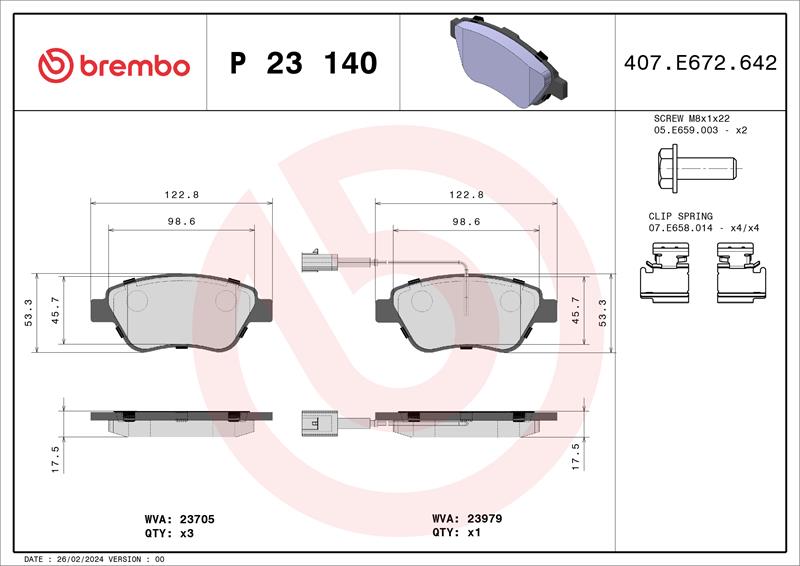 set placute frana,frana disc - BREMBO